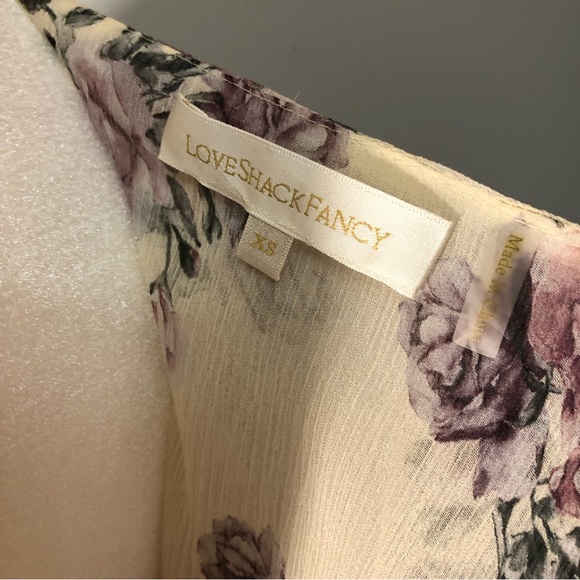 **SOLD** 🌸 LoveShackFancy 🌸 Domino Silk Wrap Top XS - Picture 11 of 16